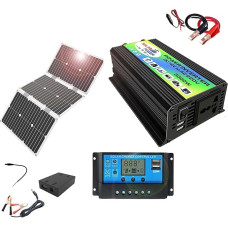 3000-W-Solarpanel-Set, 60-W-Monokristallin-Panel, 30-A-Laderegler for Wohnmobil, Außenbereich, Heimgebrauch – Zwei USB-Anschlüsse, LED-Anzeige(220V)
