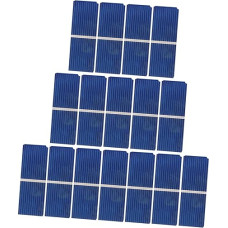 Parliky Pack of 300 Solar Cell Charger for Electric Vehicles Portable Mini Charger Car Battery Solar Power Bank Charger for Portable Phones Outdoor Solar Panel Blue Polycrystalline