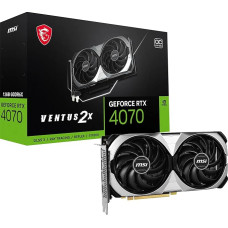 MSI GeForce RTX 4070 Ventus 2X 12G OC Graphics Card - NVIDIA RTX 4070 GPU, 12GB GDDR6X (21Gbits / 192 bit), PCIe 4.0-2X TORX Fan 4.0 - HDMI 2.1a, DisplayPort 1.4a