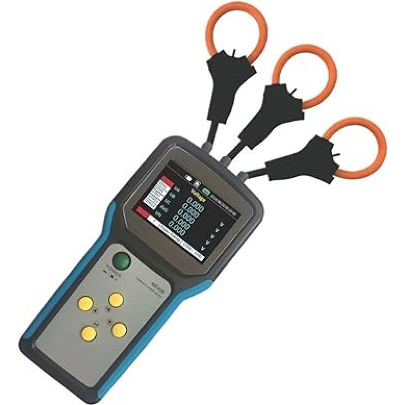 Präzisions-LCR-Messgerät, Digitaler Energiezähler Dreiphasiger tragbarer Leistungsmesser Leistungsfaktormesser Labor-LCR-Ausrüstung(Host-3pc 100mm coils)