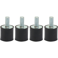 Pack of 4 Rubber Mounts Vibration Damper M3 M5 M6 Anti-Vibration Shock Absorber Rubber Stud Silent Block for Car Boat Coils (VD15*15 M5*12)