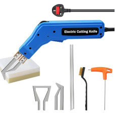 300 W polistireninio putplasčio pjaustytuvas, elektrinis karšto peilio pjovimo įrankių rinkinys su 4 nikromo ašmenimis, 50-600 °C elektrinis polistireninio putplasčio pjaustytuvas, skirtas polistireniniam putplasčiui, EPP, EPS, EVA, KT plokštėms