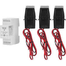 WiFi 3-phase electricity meter, voice control, intelligent energy meter with bidirectional energy consumption tracking, three 750A terminal current transformer, real-time data monitoring