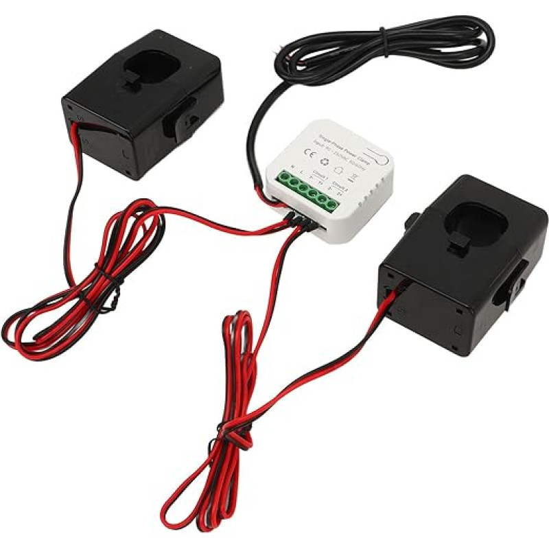 WiFi Smart Energy Meter Einphase mit 2 CT -Klemmsensoren für die Echtzeitüberwachung von Spannung, Strom und Stromverbrauch