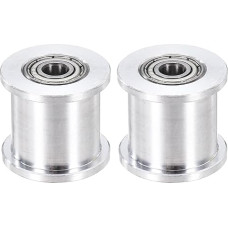 išteklių žemėlapis Zahnriemenscheibe aus Aluminium, zahnlos, 6 mm Bohrung, Synchronrad, Zahnriemenscheibe, 3 mm Teilung, 16 mm Schlitzbreite für Riemen, CNC-Maschine, 3D-Drucker, 2 Stück