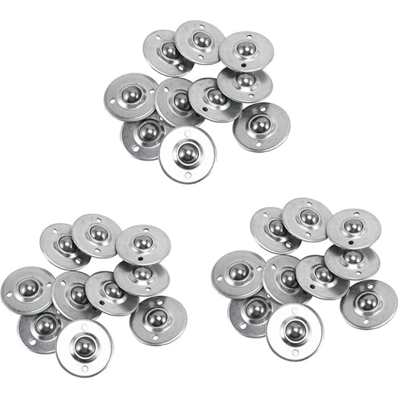 Reinscer 30 Stück -16B 5/8- Lager Stahl Roller Ball Flansch Förderer Transfereinheit