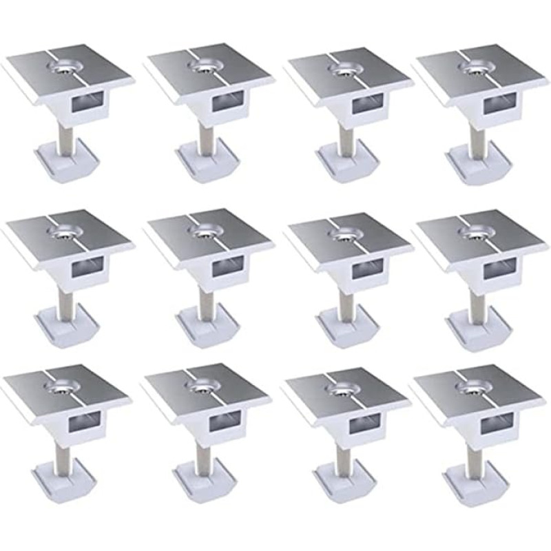 Geroosaty 12-Teiliger Photovoltaik-Stütz-Mitteldruck-Blockschieber 40 mm zum Verbinden und Befestigen Von Solarmodulen
