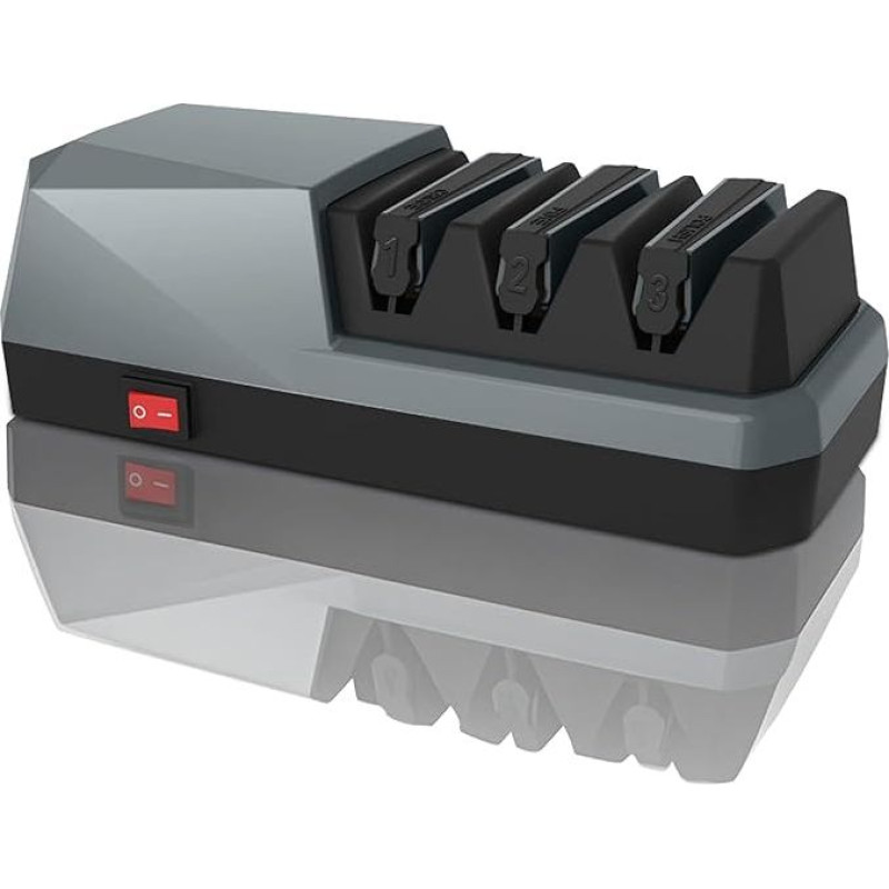 CATCHLUCK Electric Knife Sharpener Professional Diamond Electric with 100% Diamond, 3 Phase Knife Sharpener with 20 Degrees and Magnetic Chip Collector