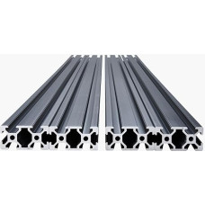 VEVOR Set of 5 2000mm T-Nut 2040 Aluminum Extruded Profile Anodized Linear Rail European Standard Groove Profile for 3D Printer CNC Machine DIY Laser Engraving Black