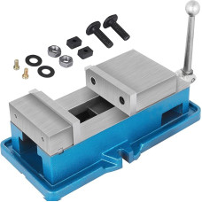 VEVOR spaustuvo spaustuvas, 32 mm žandikaulio aukštis 100 mm žandikaulio plotis Stalo spaustuvas, 19 KN Max. Prispaudimo jėga, Stalinis spaustuvas, Plieninis spaustuvas, CNC staklių priedai