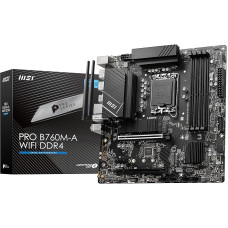 MSI PRO B760M-A WiFi DDR4 Motherboard Micro-ATX - Supports 12th, 13th & 14th Gen Intel Core Processors, LGA 1700, DDR4 Memory Boost 5333+MHz/OC, PCIe 4.0 x16, M.2 Gen4, 2.5G LAN, Wi-Fi 6E