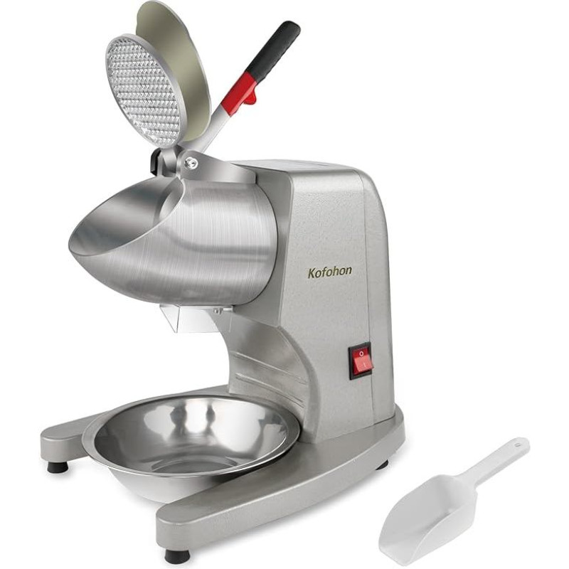 KOFOHON elektrinis ledo smulkintuvas, ledo smulkintuvas, elektrinis ledo smulkintuvas, ledo smulkintuvo sniego mašina, skirta namų ūkiui ir prekybai (vidutinė)