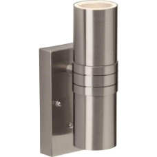 Brilliant Hanni Outdoor Wall Light 2 Bulbs with Dimmer Switch 6 W Stainless Steel