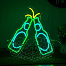 LMSIGNLY Alaus neoninis ženklas Žalioji 