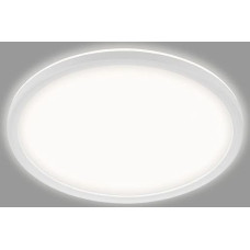 TELEFUNKEN LED vonios kambario lubų šviestuvas su foniniu apšvietimu, IP44 vonios kambario šviestuvas, itin plokščias, neutralios baltos šviesos, baltas, 290 x 35 mm (DxH), 321606TF