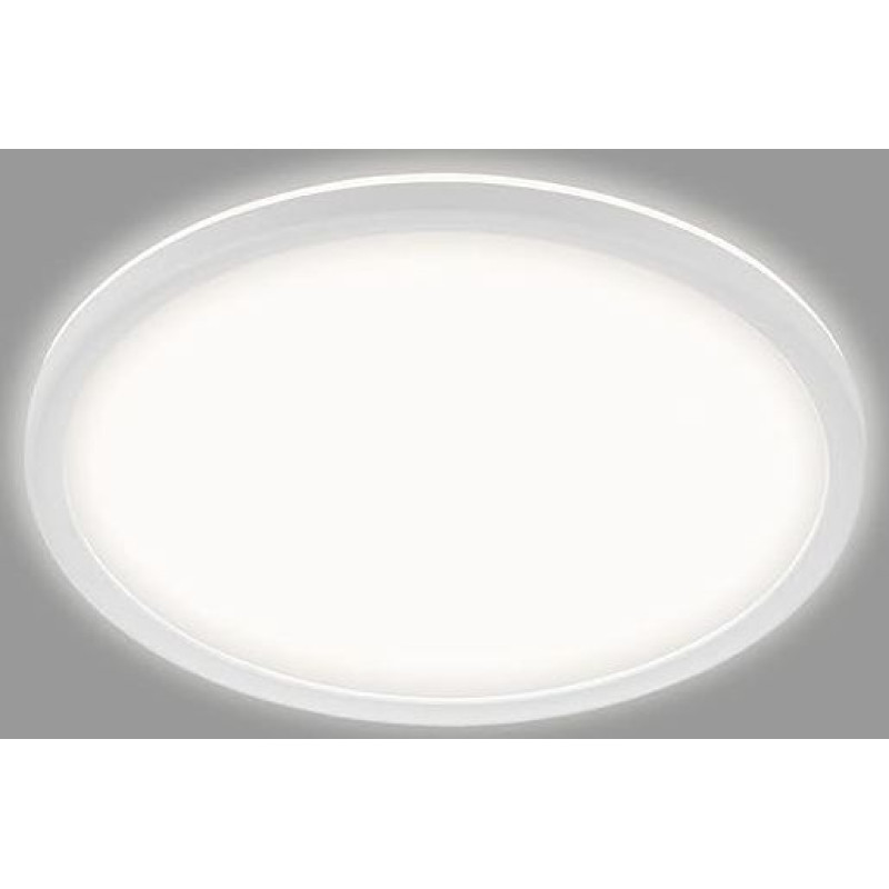 TELEFUNKEN LED Bathroom Ceiling Light with Backlight, IP44 Bathroom Lamp, Ultra Flat, Neutral White Light, White, 290 x 35 mm (DxH), 321606TF