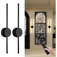 2 akumuliatorinių sieninių šviestuvų pakuotė, įkraunamas įkraunamas šviesos diodų belaidis sieninis apšvietimas su nuotolinio valdymo pulteliu ir laikmačiu, modernus sieninis šviestuvas svetainei, miegamajam, valgomajam, prieškambariui, prieangiui, įėjimo