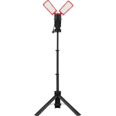Construction Spotlight LED Work Light - 2 x 50 W 12000 LM LED Construction Site Lamp Dimmable with Tripod IP54 for Construction Workshop Garage Shed