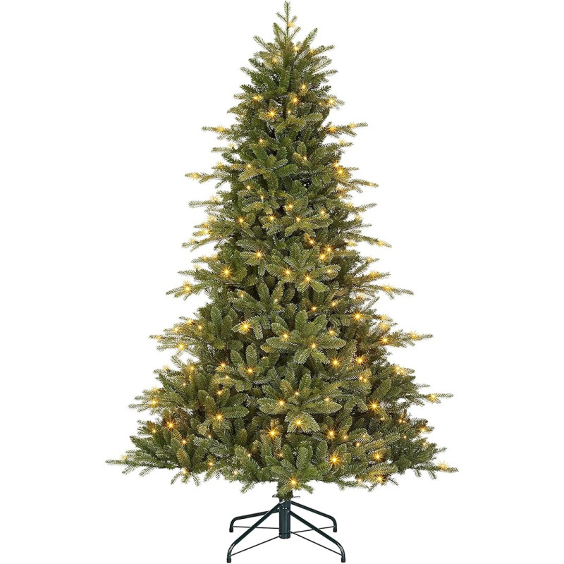 Black Box Trees Boyle Artificial Christmas Tree with LED Lights - H230 x Ø147cm - Green