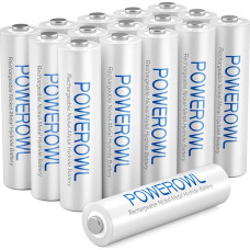 Powerowl AAA Batteries Ni-MH AAA Rechargeable Batteries (1.2 V Low Self-Discharge, 1000 mAh)