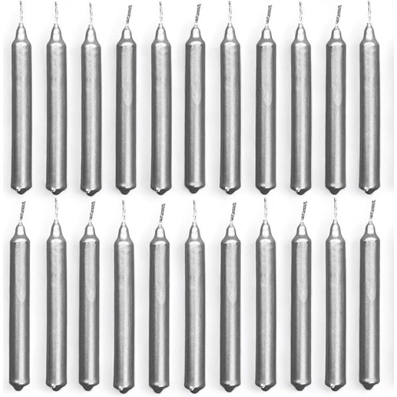 MIJOMA Šventinių eglutės žvakių rinkinys, kalėdinės žvakės, piramidės formos žvakės, kalėdinės eglutės žvakės iš vaško, skirtos Kalėdų eglutei, gimtadienio šventėms ir tortams, ilgai dega, skersmuo 11 x 105 mm (22,