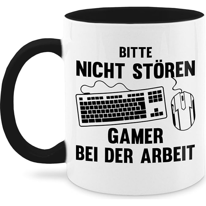 Mug 325 ml – Statement – Please Do Not Disturb Gamer at Work – 325 ml – Black – Gamers Mug Coffee Cups Sayings Statements Gamer Cup Game Statement Mug Happy New Year I Game