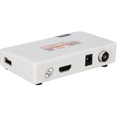 HDMI RF moduliatoriaus koaksialinis keitiklis, demoduliatorius HD skaitmeninio vaizdo įvesties adapteris, analoginis TV siųstuvo signalo keitiklis, palaikomas 480I/480P/576I/576P/720P/720I/1080I/1080P, 100-240V