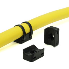 Cable Ties Screw Base, High-Strength UV-Resistant for Quick Installation on Plates, Walls or Aluminium Profile, Suitable for Various Cables, Holes, Cables (D20 S 28 mm x 21 mm, Pack of 50)