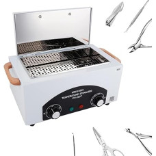 1,5 l karšto oro sterilizatorius 220 °C 300 W reguliuojamos temperatūros sterilizatorius instrumentams su laikmačiu Nagų įrankis Pincetas Žirklės Sterilizatorius Kosmetikos pėdų priežiūros studijos Kirpykla