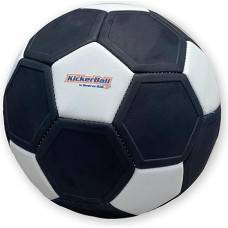 Original Glow In The Dark KickerBall by Swerve Ball, Glow in the Dark, Reinforced Stitching, Football for Extreme Curves, Trick Ball with Spin, Game Ball, Size 4, Black