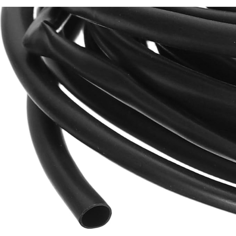 sourcing map 5 m PVC-Kabelschlauch, 2,5 mm PVC-Rohr, schwarz, Kabel-Organizer, Draht-Abschirmung, Ummantelung