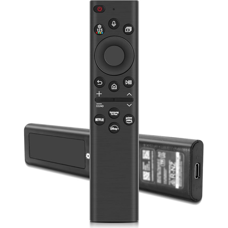 BN59-01385A Rechargeable Super Capacitor Voice Remote Control for Samsung Smart TV, Universal Remote Control, Replacement Voice Remote Control with USB C Compatible with Samsung Remote Control for