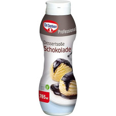 Dr. Oetker Professional Dessert Sauce Chocolate, 765 ml Bottle, Anti-Drip Cap, Resealable, Handy Dosing Bottle, 1-39-252313