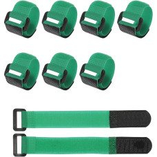 sourcing map Wiederverwendbare selbstgreifende Kabelbinder, 16 x 2 cm, Haken- und Schlaufen-Draht-Organizer für Netzkabel, Datenkabel, TV-/PC-Kabel, verstellbare und langlebige Stoffbänder, Grün, 30