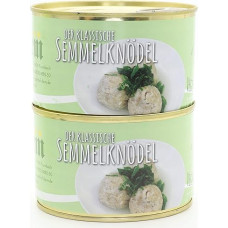 2 x Preserved Bread Dumplings According to Old Housewives Recipe (3 Small Bread Dumplings, 3 x Dumplings of 90 g = 270 g), Long MHD