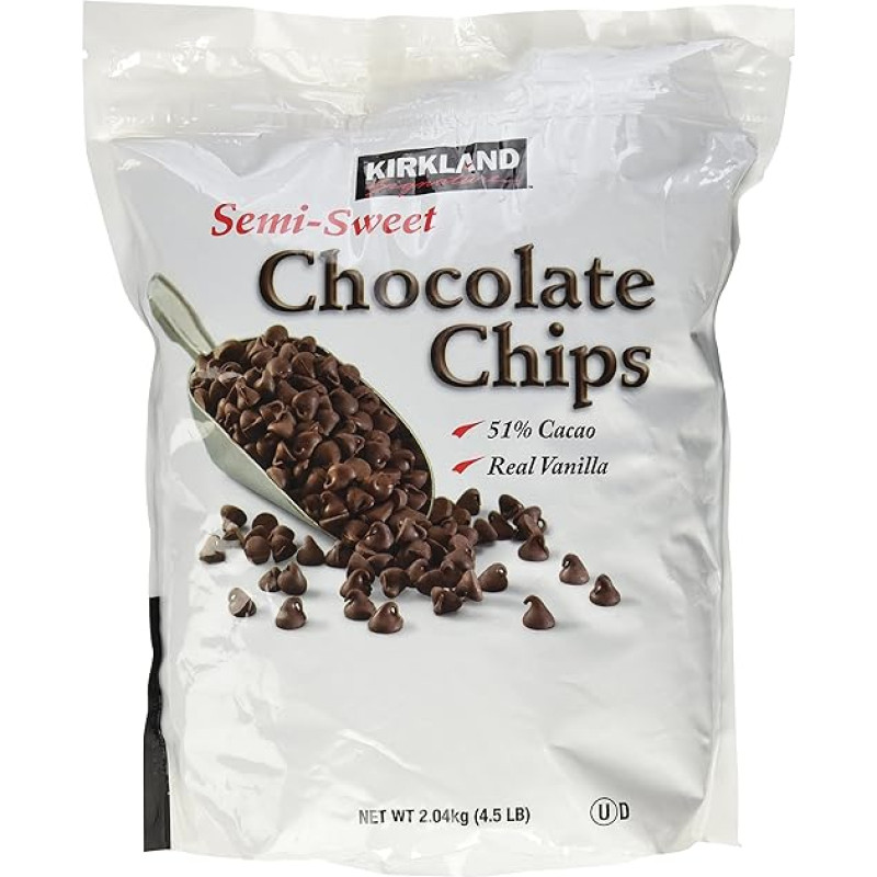 Kirkland Chocolate Bag Half 2.04 kg Cocoa 51% Realistic Vanilla Flavour