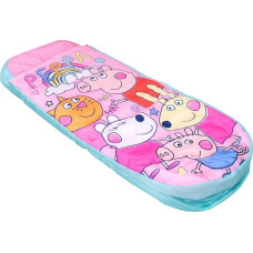 Character World Peppa Pig and Friends ReadyBed Kids Inflatable Air Bed and Sleeping Bag with Pump | Travel Mattress for Sleepovers and Camping or Home
