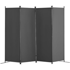 VEVOR Room Divider, 4-Piece Screen Partition, Foldable Privacy Screen for Office, Bedroom, Dining Room, Study, Balcony, Room Divider, Freestanding (56 x 45 x 172.5 cm), Grey
