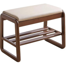 Medžio masyvo batų organizatorius su paminkštinta sėdyne 2 pakopų batų stovų suoliukas prieškambario svetainei miegamajam Šiuolaikinis batų stovas talpina iki 330 svarų