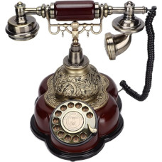 VBESTLIFE Senas antikvarinis telefonas, karališkasis senovinis fiksuotojo ryšio telefonas, laisvų rankų skambutis, skirtas namų biurui, kavinei ir parduotuvei dekoruoti