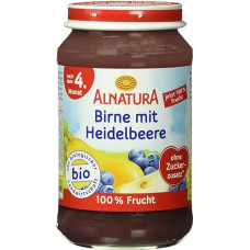 Alnatura Ekologiška kriaušė su mėlynėmis, po 4 mėnesio, 190g