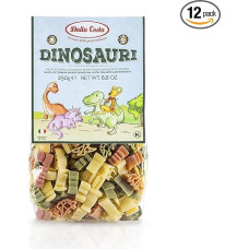 Dalla Costa Tricolor Dinosaur Makaronai su pomidorais ir špinatais Ekonominė pakuotė 12 x 250 g