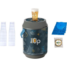 BEER UP Beer dispenser with cooling for home with 20 glasses for 5 L Beertender® kegs - fresh beer kegs 20 hours without electricity - portable - events, picnics, aperitifs (standard)