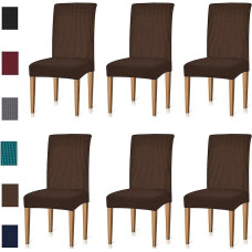 Keluina Jacquard Dining Room Chair Protective Covers Sets Stretch Furniture Covers for Armchairs Removable Washable Elastic Parsons Seat Case for Restaurant Hotel Ceremony