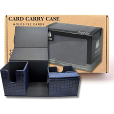 Grinning Gargoyle - Dragon Hide Kids Card Holder MTG Deck Box - talpina iki 192 kortų ir 15 kauliukų - CCG kortų dėžutė - MTG aksesuarai su 3 skyriais - prekybos kortų laikymo dėžutė (mėlyna)