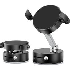 VENINGO Vakuum Magnetischer Saugnapf Auto Handyhalterung, Upgrade 360° Einstellbare Magnetische Saugnapf Telefonhalterung, Faltbarer Ständer für Auto, Armaturenbrett, Kompatibel mit Allen Handys