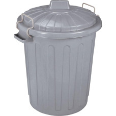 Curver K&Bz Barril para Comida Con Tapa Rubbish Bin Oscar 40 x 35 x 45 cm in Grey, Plastic, 40 x 35 x 45 cm