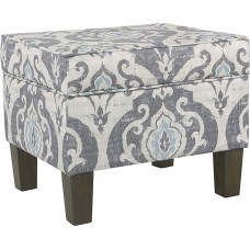 Homepop Home Decor | K7646-A750 | Paminkštintas modernus stačiakampis sandėliavimo baldas | Atlenkiamas dangtis su laikymo vieta svetainei ir miegamajam, 