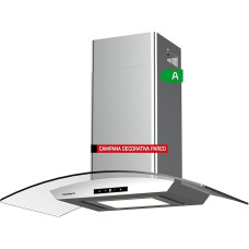 Corberó FUJI975XGLASS Decorative Cooker Hood Horizontal Stainless Steel Glass 90 cm Flow Rate 750 m³/h 230 W 3 Speeds Aluminium Filter 3-Layer Carbon Filter Energy Efficiency Class