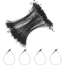 sourcing map 5000 Stück Kunststoff-Etiketten, 17,8 cm, Sicherheitsschlaufe, rund, zum Aufhängen, Schnappverschluss für Kleidung, Preisschild, Schuhe, Schnappverschluss, Gepäcketikett, Schwarz